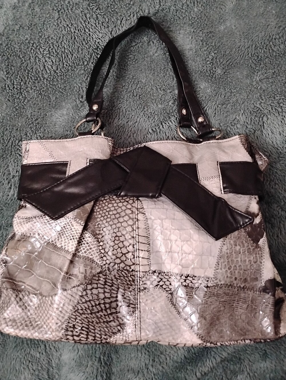 Faux Leather Shoulder Bag Handbag Women's Purse